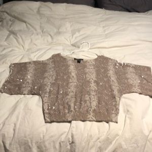 Super cute INC sequin snakeskin print top